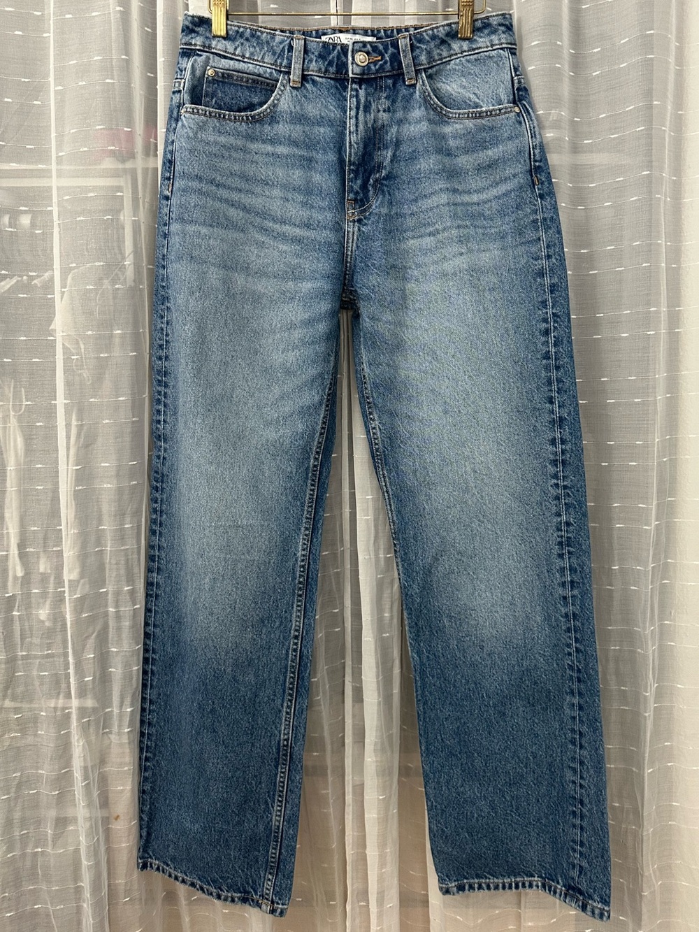 Zara Women’s Z1975 High Waist Straight Jeans, Size 8